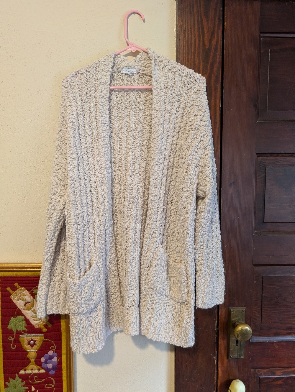 On The Road Chunky Knit‎ Cardigan In Oatmeal